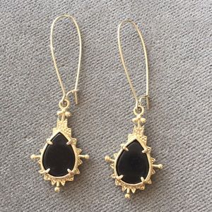 Kendra Scott Black Stone Pierced Earrings